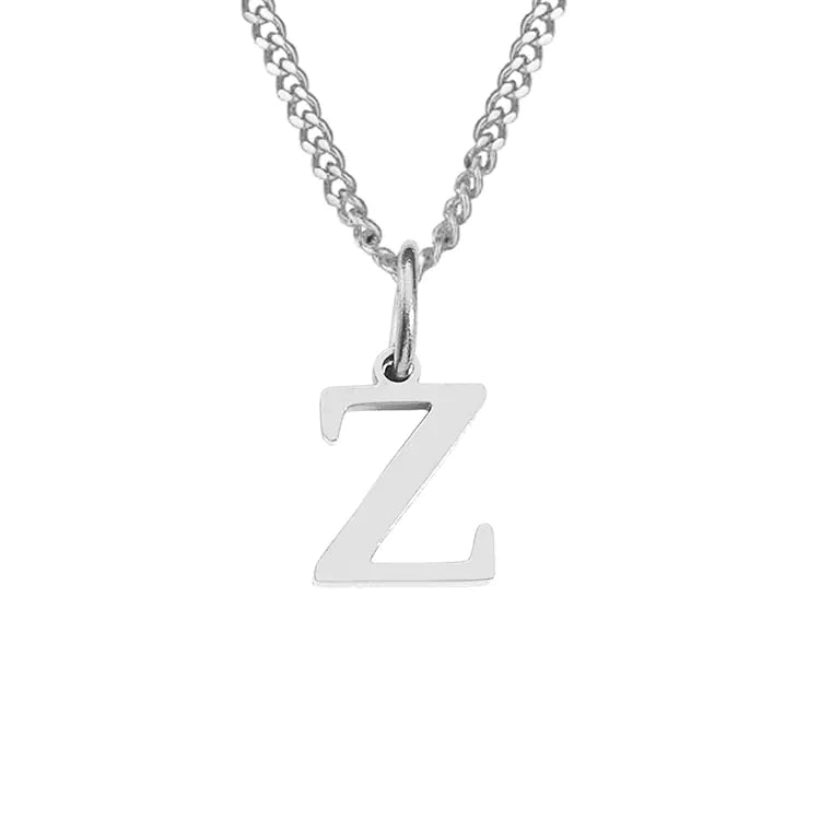 Initial Letter Necklace — Gold-Tone Minimal Pendant