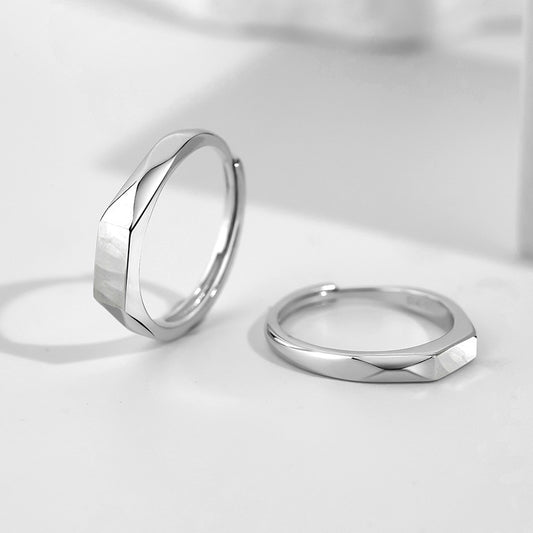Celénor Silver Couple Rings — Minimal Love
