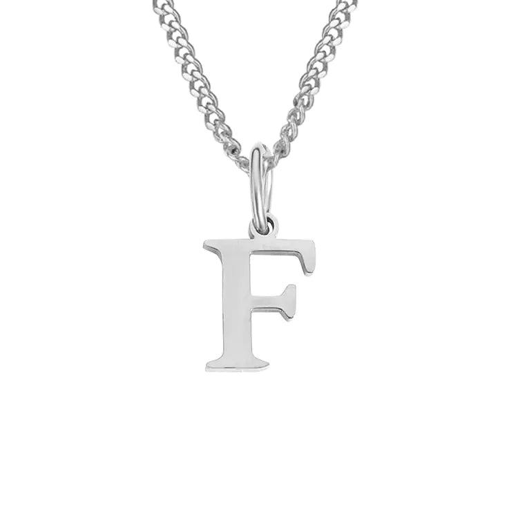 Initial Letter Necklace — Gold-Tone Minimal Pendant