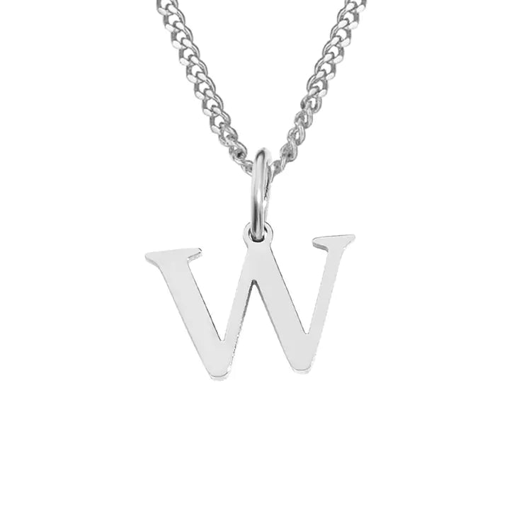 Initial Letter Necklace — Gold-Tone Minimal Pendant