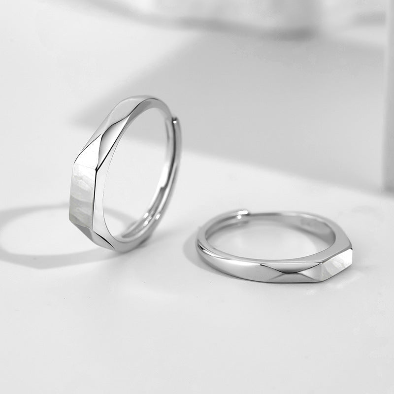 Celénor Silver Couple Rings — Minimal Love