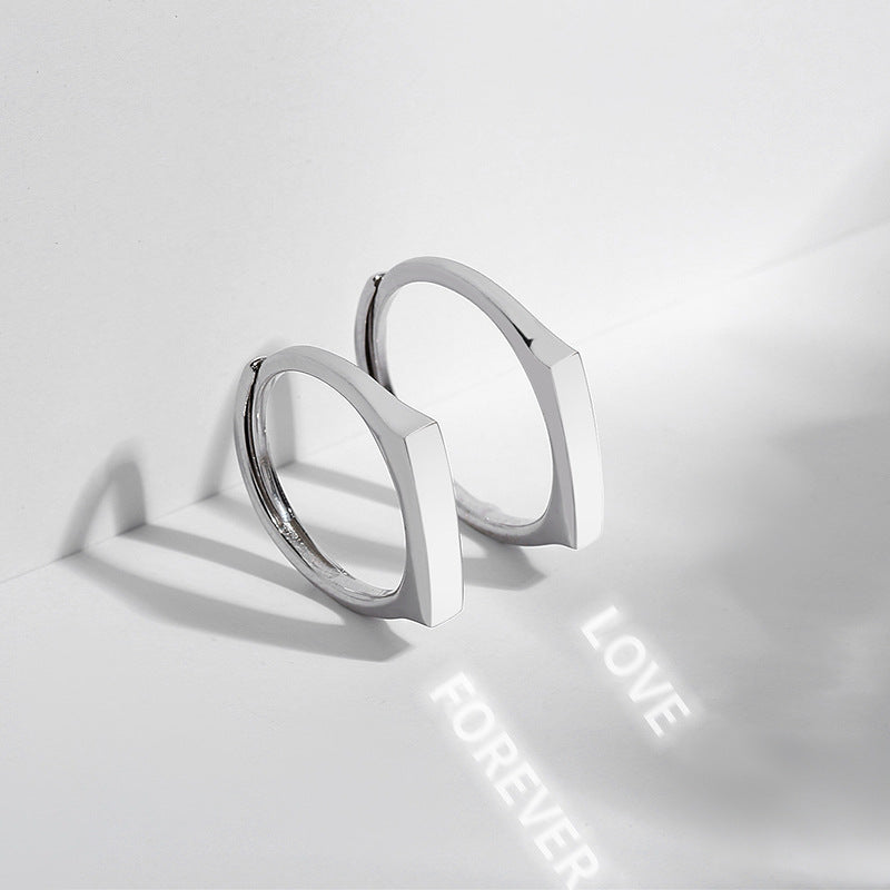 Celénor Silver Couple Rings — Minimal Love