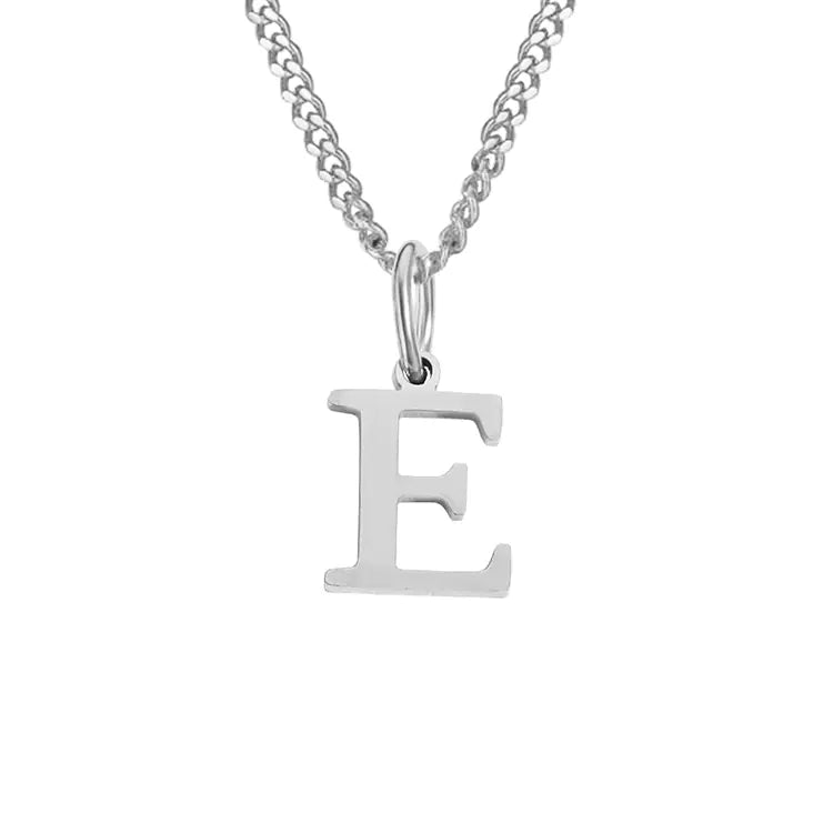 Initial Letter Necklace — Gold-Tone Minimal Pendant