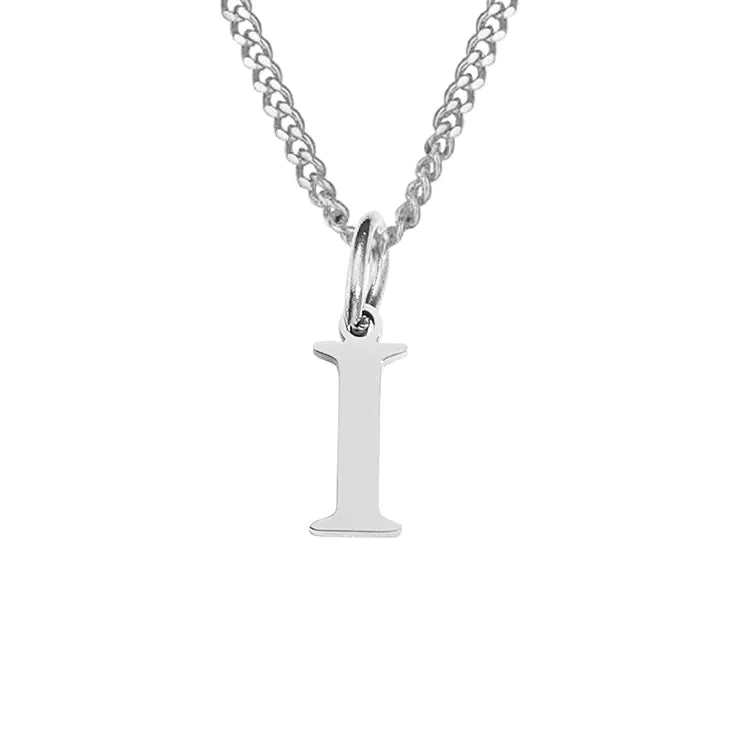Initial Letter Necklace — Gold-Tone Minimal Pendant