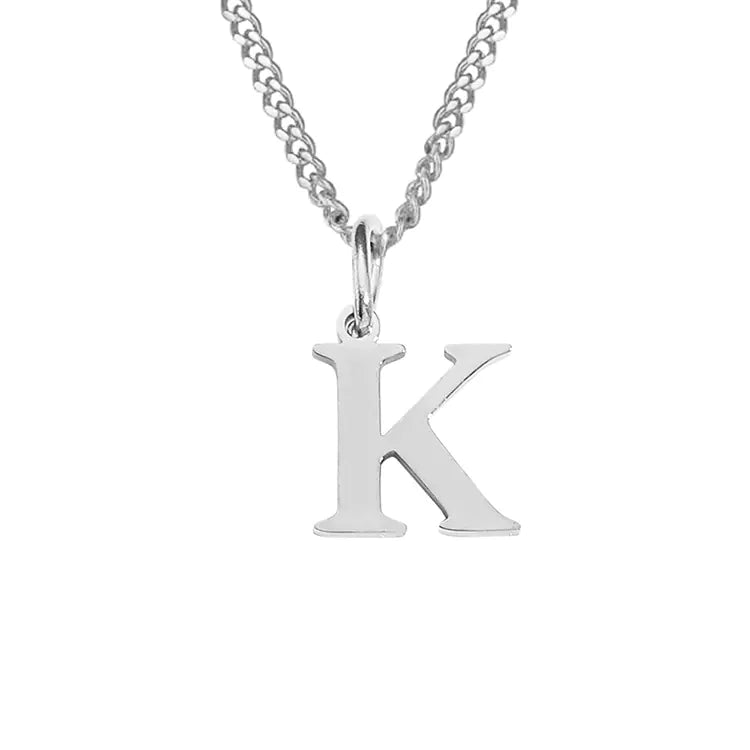 Initial Letter Necklace — Gold-Tone Minimal Pendant