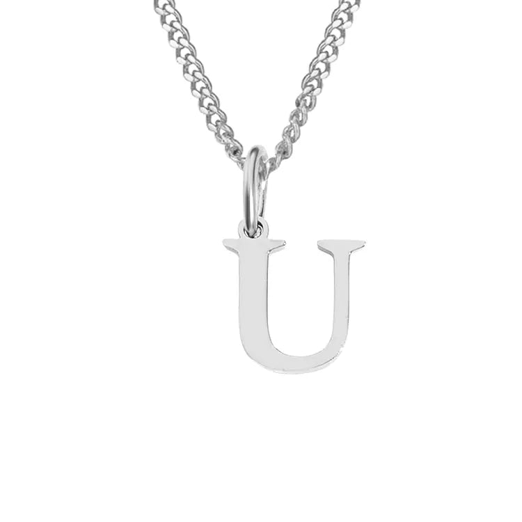 Initial Letter Necklace — Gold-Tone Minimal Pendant